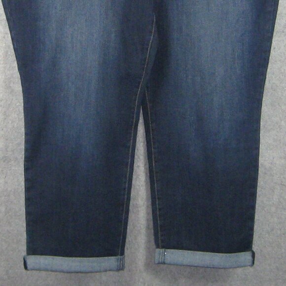 Style & Co Cuffed Ankle Mid Rise Boyfriend Jeans Dark Wash 24W NWT - Picture 3 of 8